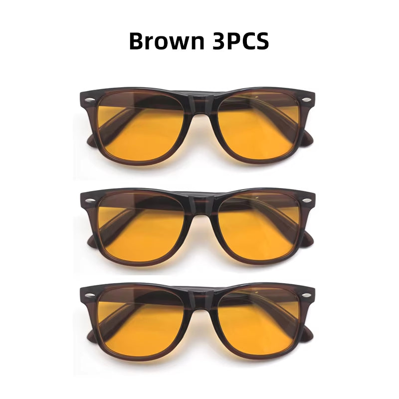 Night Vision Blue Light Blocking Glasses Men Square Computer Eye Eyeglasses Gaming Women Orange Eyewear