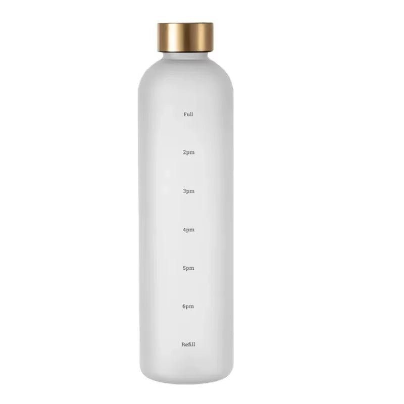 1 Liters Water Bottle Motivational Drinking Bottle Sports Water Bottles with Time Marker Stickers Portable Reusable Plastic Cups