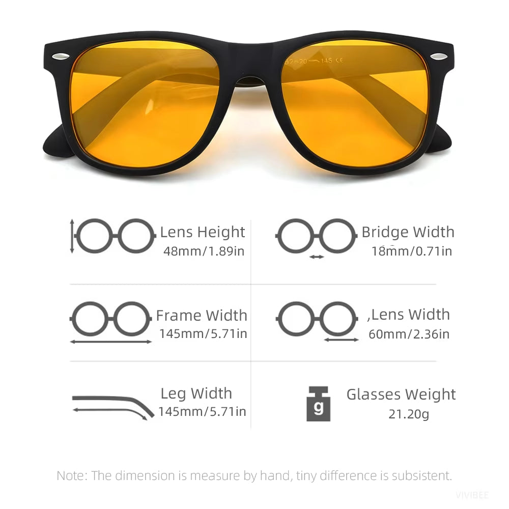 Night Vision Blue Light Blocking Glasses Men Square Computer Eye Eyeglasses Gaming Women Orange Eyewear