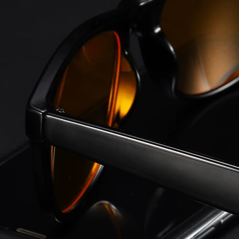 Night Vision Blue Light Blocking Glasses Men Square Computer Eye Eyeglasses Gaming Women Orange Eyewear
