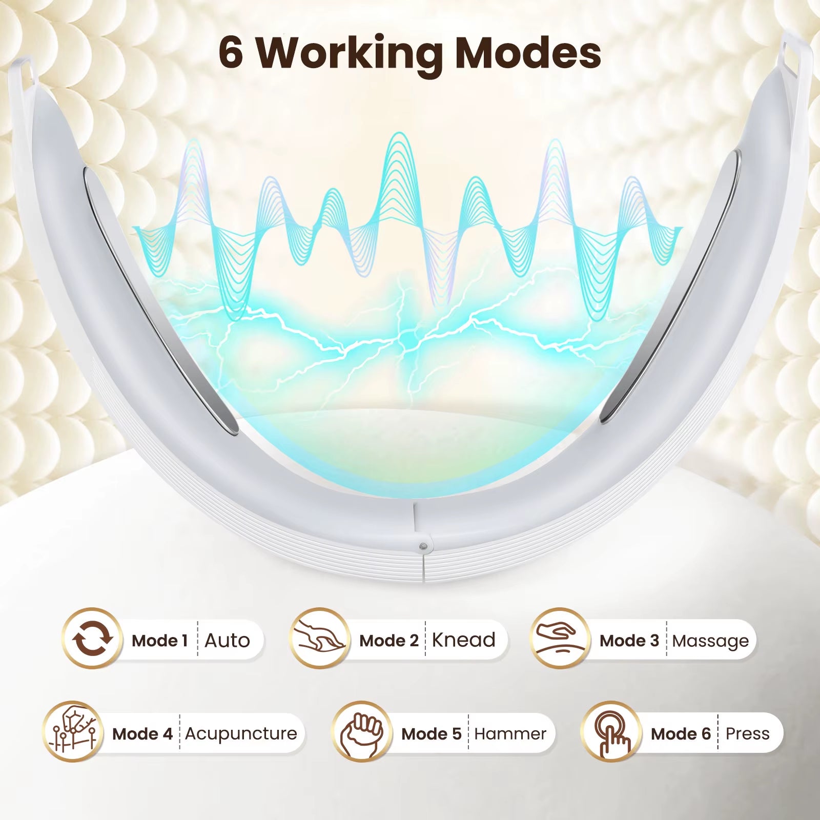 Electric EMS V Face Lifting Beauty Device 6 Modes 8 Levels Micro-Current Facial Firming Massager Double Chin Removal Skin Care