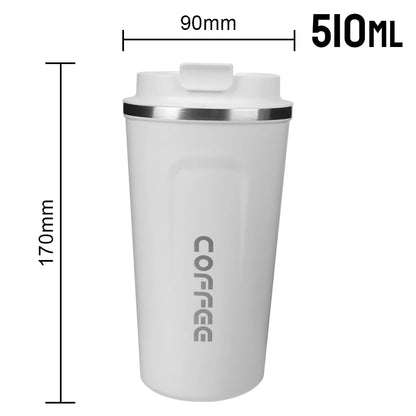 Thermo Cafe Double Stainless Steel Coffee Mug for Tea Water Coffee 380/510ML Leak_Proof Travel Thermo Cup Car Thermos Mug
