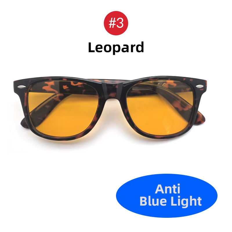 Night Vision Blue Light Blocking Glasses Men Square Computer Eye Eyeglasses Gaming Women Orange Eyewear