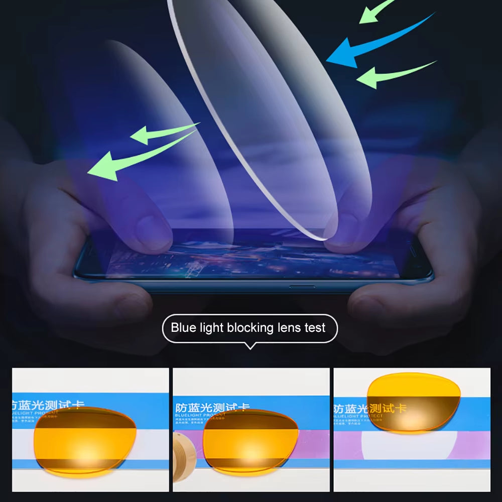 Night Vision Blue Light Blocking Glasses Men Square Computer Eye Eyeglasses Gaming Women Orange Eyewear