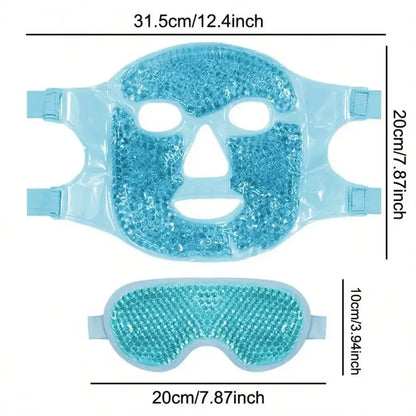 Gel Cooling Ice Face Eye Mask Facial Mask Hot Cold Compress Pack Gel Bead Cold Face Eye Mask Ice Pack Compress Sleeping Face SPA