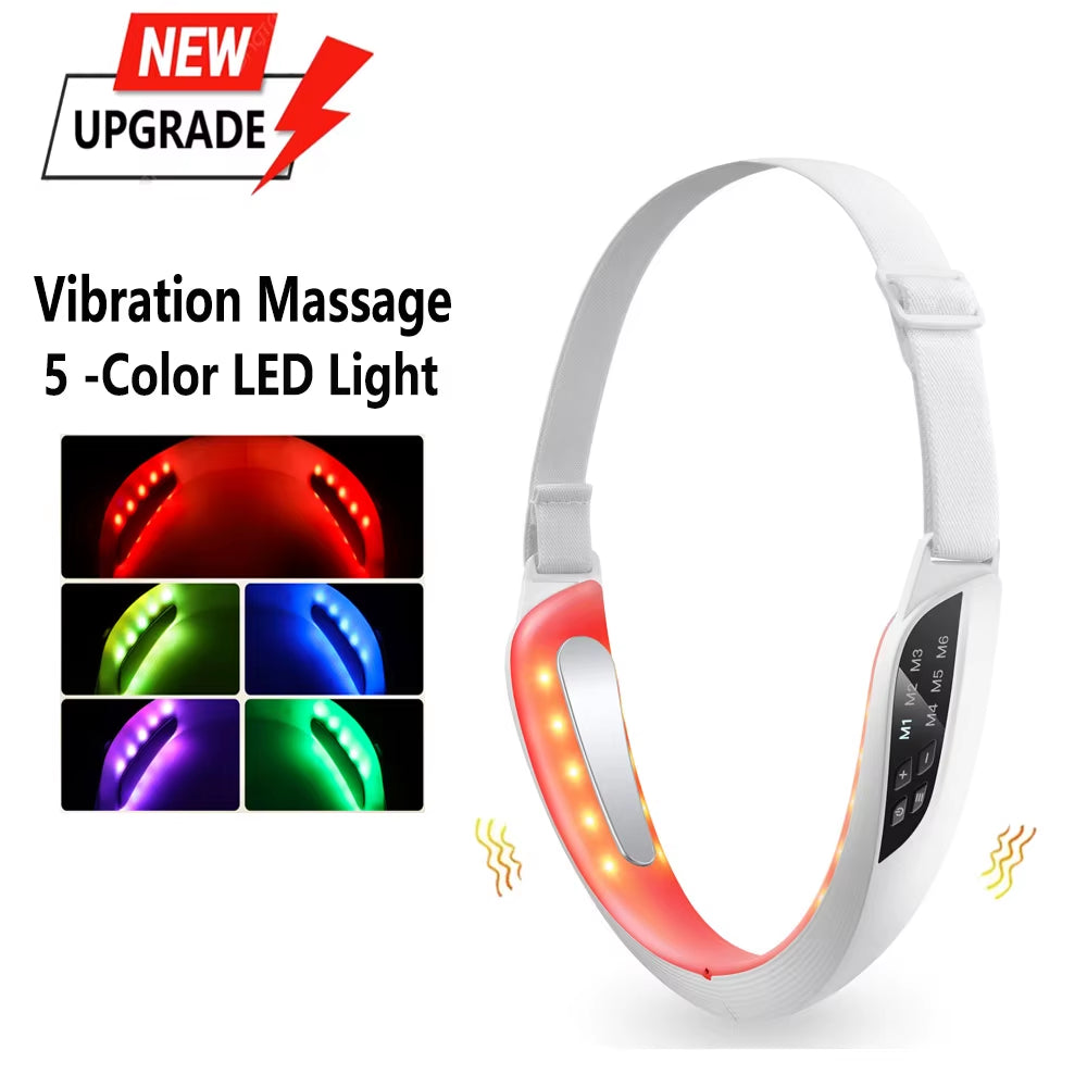 Electric EMS V Face Lifting Beauty Device 6 Modes 8 Levels Micro-Current Facial Firming Massager Double Chin Removal Skin Care