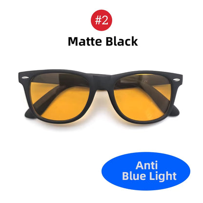 Night Vision Blue Light Blocking Glasses Men Square Computer Eye Eyeglasses Gaming Women Orange Eyewear