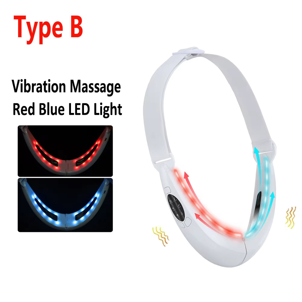 Electric EMS V Face Lifting Beauty Device 6 Modes 8 Levels Micro-Current Facial Firming Massager Double Chin Removal Skin Care